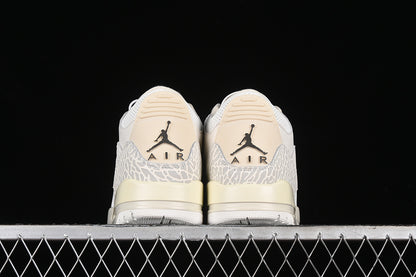 Nike Air Jordan 3 Retro Travis Scott Fragment Design Cactus Jack White Grey Sneakers