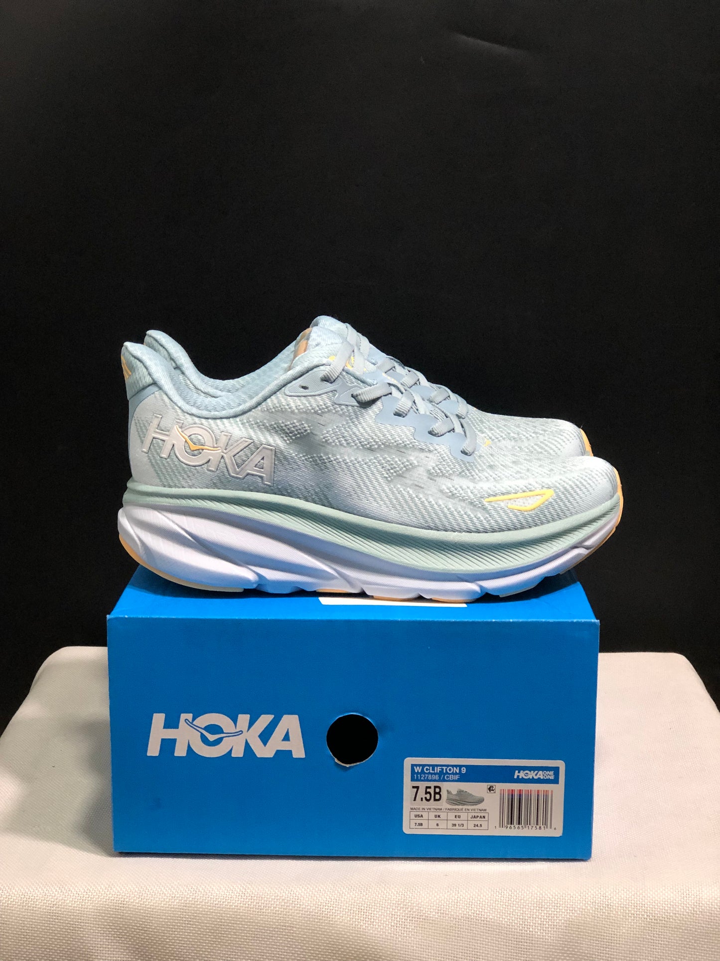 Hoka One One Clifton 9 Running Shoes Athletic Shoes Sneakers Light Blue