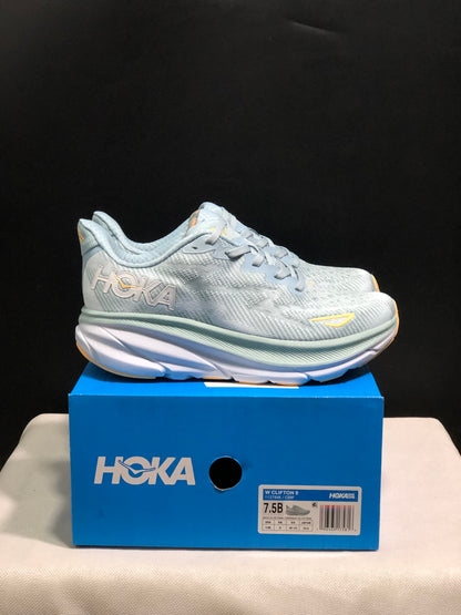 Hoka One One Clifton 9 Running Shoes Athletic Shoes Sneakers Light Blue
