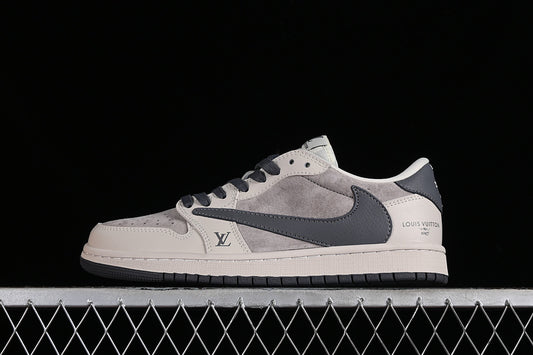 Nike Air Jordan 1 Low OG SP Travis Scott Fragment Design LV Black Grey Sneakers