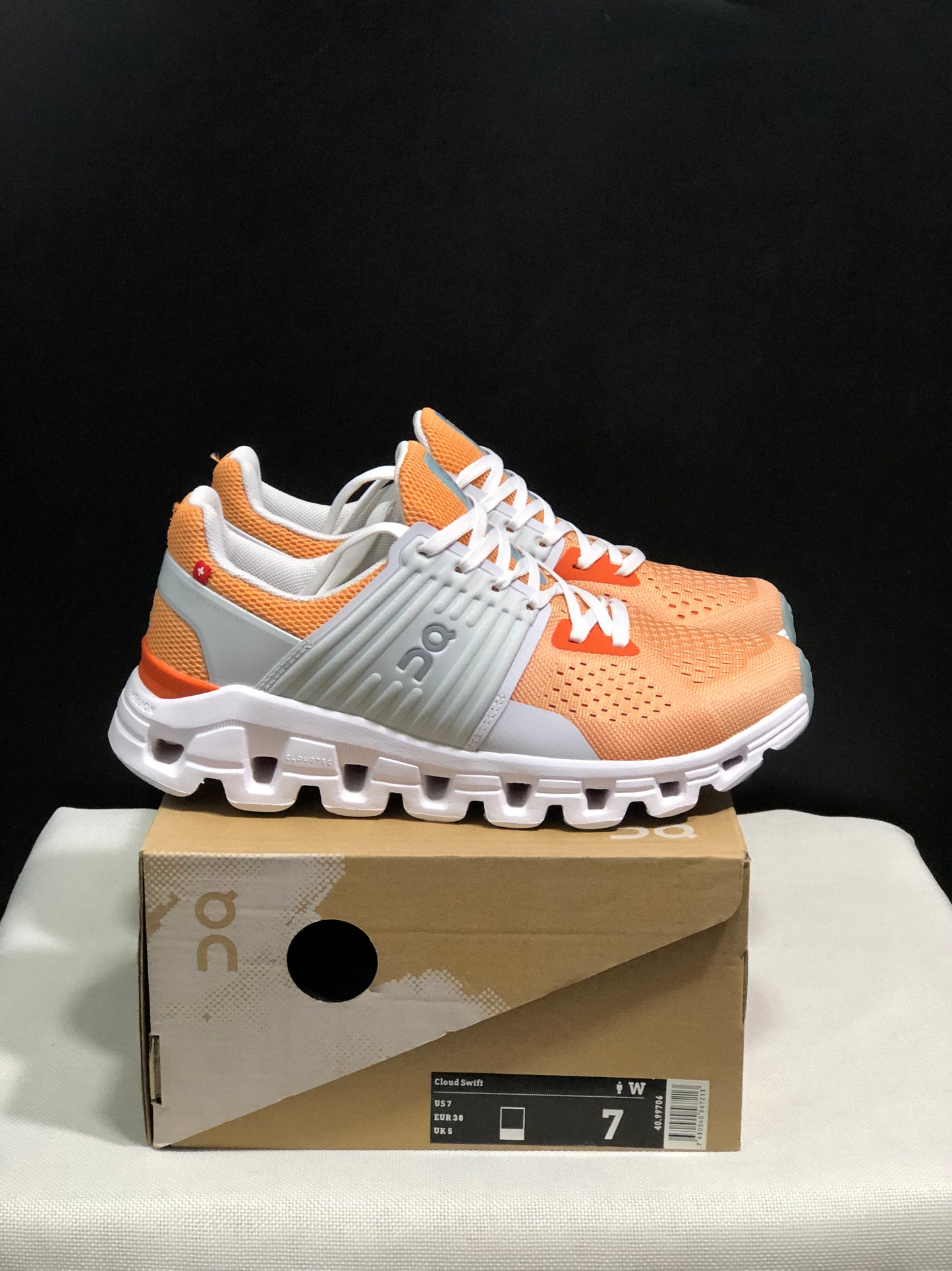 On Running Cloudswift Cushioning Running Shoes Light Grey/Orange