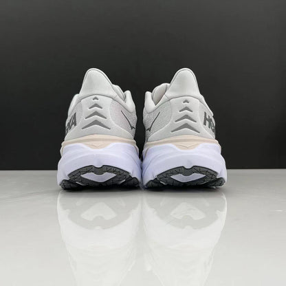 Hoka One One Clifton 8 Fashion Shoes Shock-absorbing Sneakers Light Gray