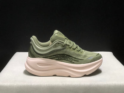Hoka One One Bondi 9 Comfortable Low-top Running Shoes Sneakers Green