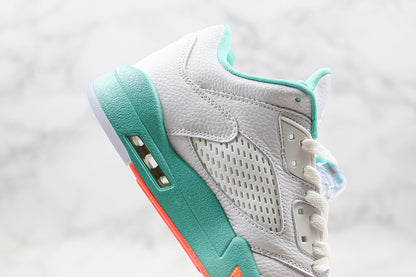 Nike Air Jordan 5 Retro Light Aqua Light Green White Sneakers