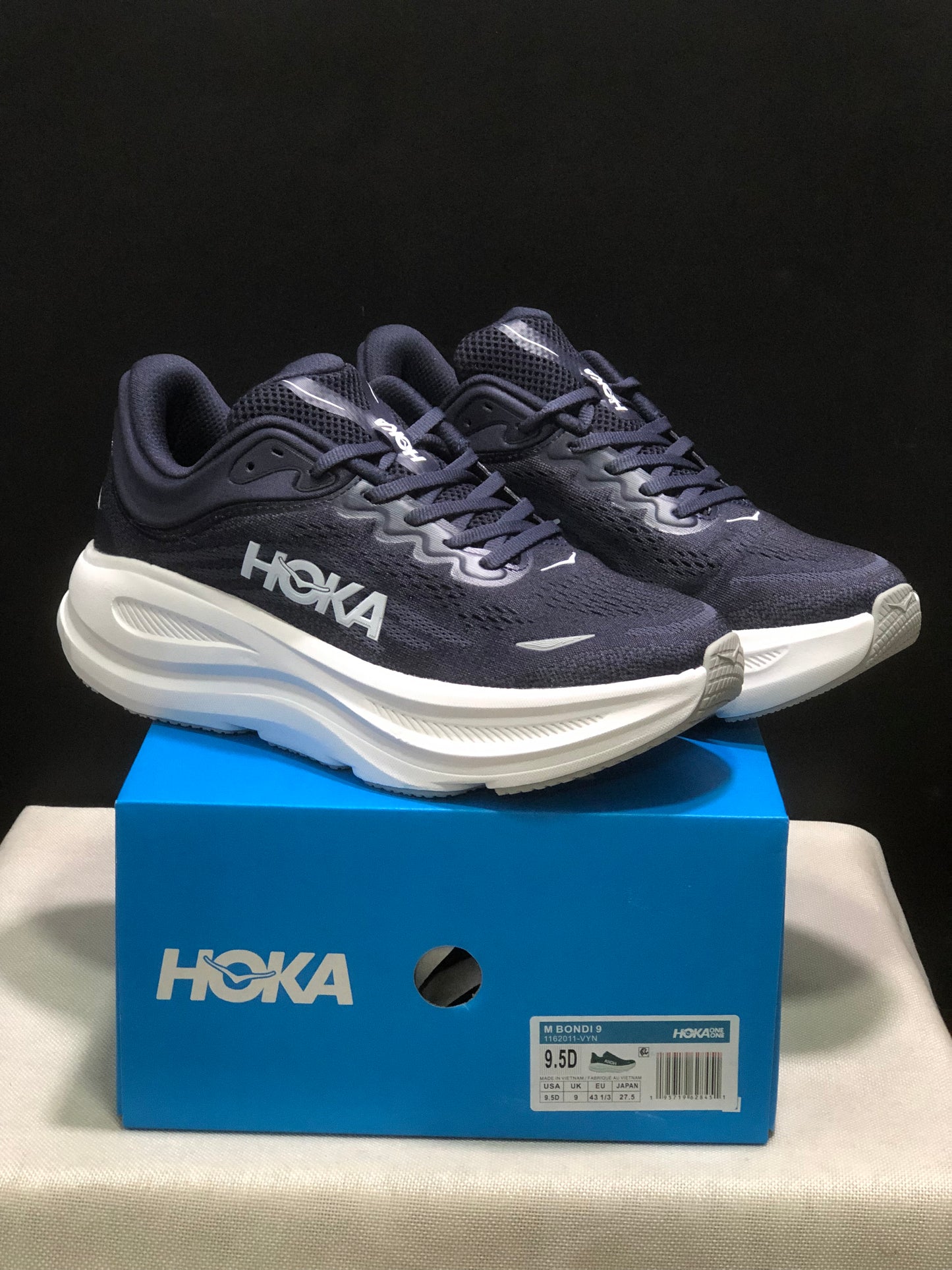 Hoka One One Bondi 9 Comfortable Low-top Running Shoes Sneakers Dark Purple