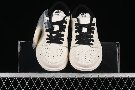 Travis Scott Fragment Design Nike Air Jordan 1 Low OG SP Black White Casual Sports Shoes