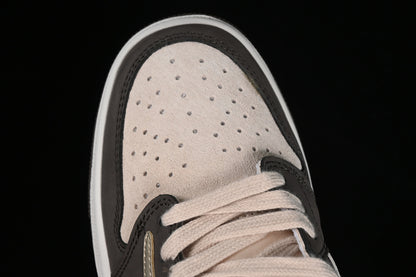 Nike Air Jordan 1 Low OG Travis Scott Cream Grey Brown Sneakers