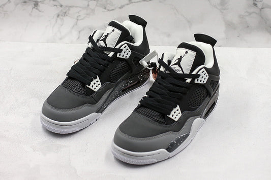 Nike Air Jordan 4 Retro Fear Black White Grey Sneakers