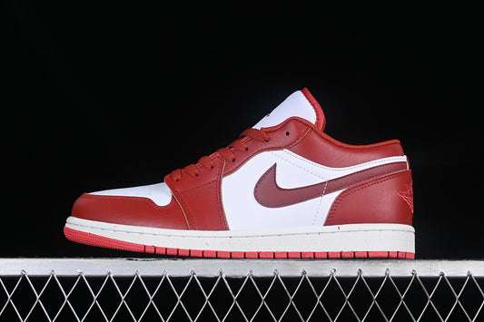 Nike Air Jordan 1 Low SE White Dune Red Sneakers