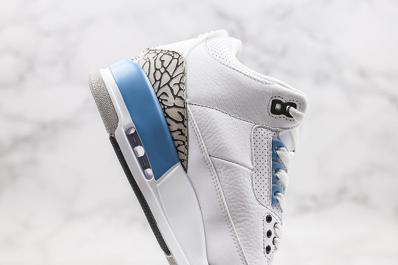 Nike Air Jordan 3 Retro Mid UNC Valor White Blue Sneakers