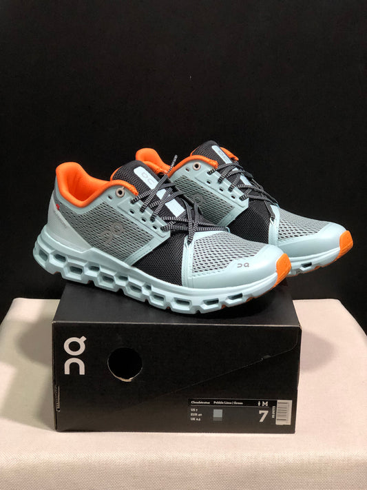 On Running Cloudstratus Shock-Absorbing And Breathable Running Shoes Pebble Lime/Green