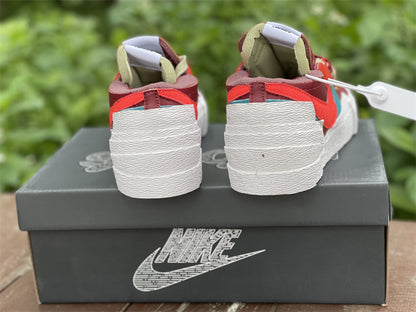 Nike Blazer Low Sacai Kaws Team Red Multicolour Sneakers