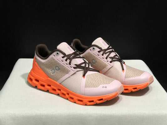 On Running Cloudstratus Shock-Absorbing And Breathable Running Shoes Reddish Brown