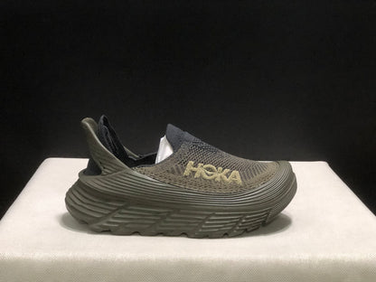 Hoka One One Restore TC Elastic Comfortable Low-top Running Shoes Sneakers Brown