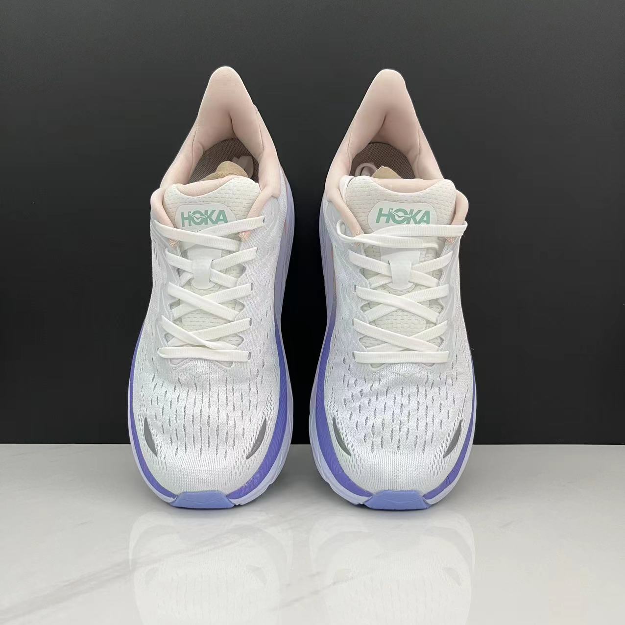 Hoka One One Clifton 8 Women's Fashion Shoes Shock-absorbing Sneakers White