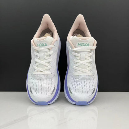 Hoka One One Clifton 8 Women's Fashion Shoes Shock-absorbing Sneakers White