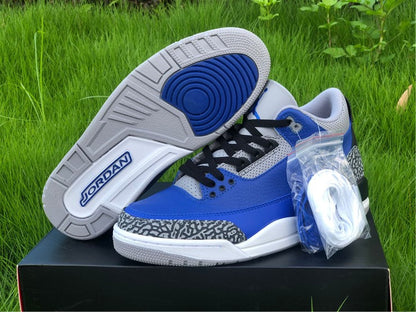 Nike Air Jordan 3 Retro Varsity Royal Cement Sneakers