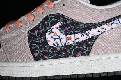 Nike Air Jordan 1 Low SE Floral Platinum Violet Anthracite Red Stardust Sail Sneakers