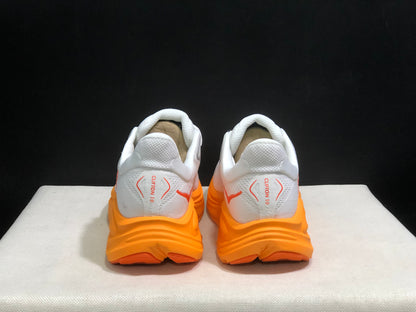 Hoka One One Clifton 10 Fashion Shoes Sneakers White/Orange