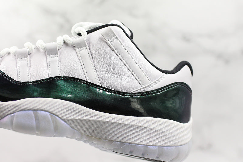 Nike Air Jordan 11 Retro Low Emerald Easter 2018 Black White Sneakers