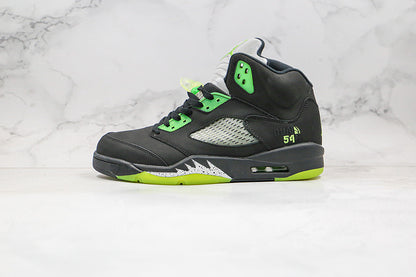 Nike Air Jordan 5 Retro Quai 54 Black Radiant Green Sneakers