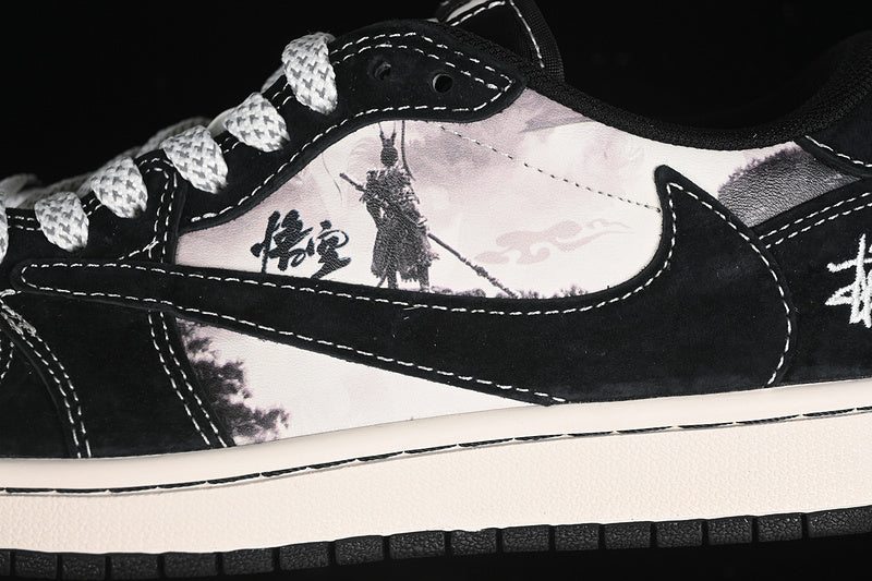 Nike Air Jordan 1 Low Travis Scott Fragment Design White Black Sneakers