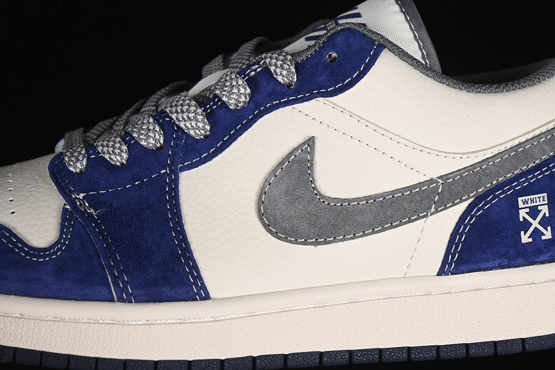 Nike Air Jordan 1 Low Off-White White Blue Grey Sneakers