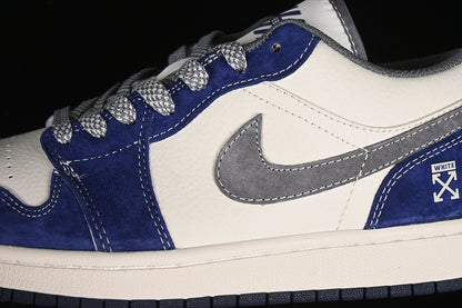 Nike Air Jordan 1 Low Off-White White Blue Grey Sneakers