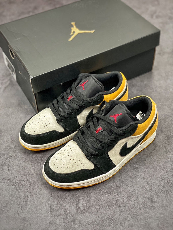 Nike Air Jordan 1 Low Sail University Gold Sneakers