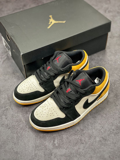 Nike Air Jordan 1 Low Sail University Gold Sneakers