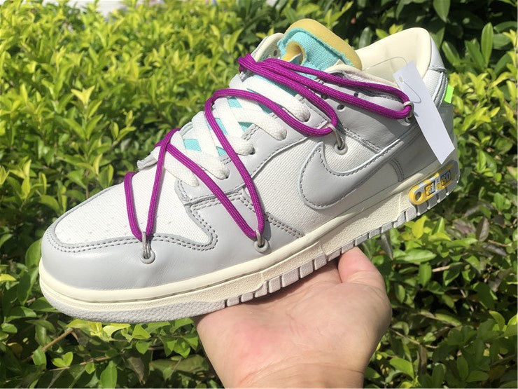 Nike Dunk Low Off-White Lot 21 of 50 Gray Multicolor Sneakers