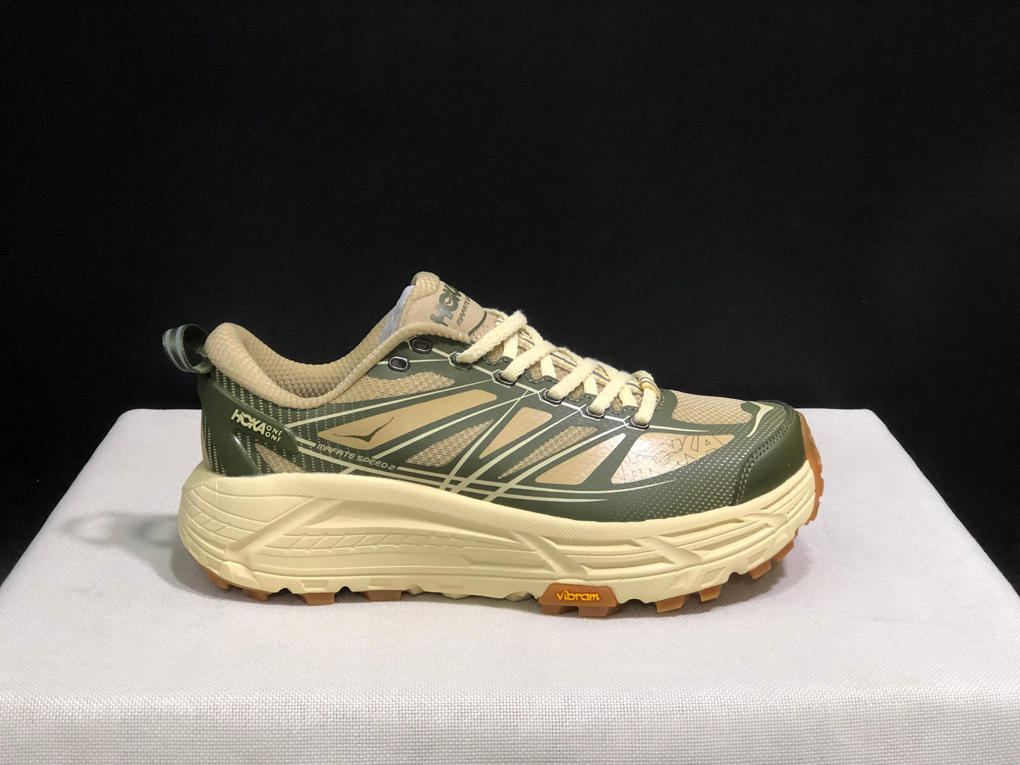 Hoka One One Mafate Speed 2 Mountain Anti-slip Running Shoes Sneakers Green