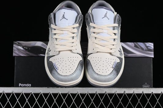 Nike Air Jordan 1 Low Vintage Grey Stealth White Sneakers