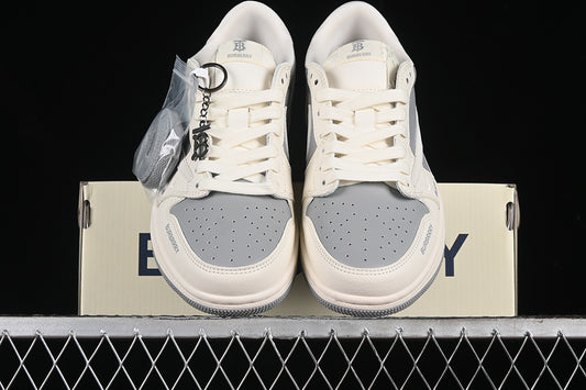 Nike Air Jordan 1 Low BURBERRY Travis Scott Fragment Design OG SP Grey White Sneakers