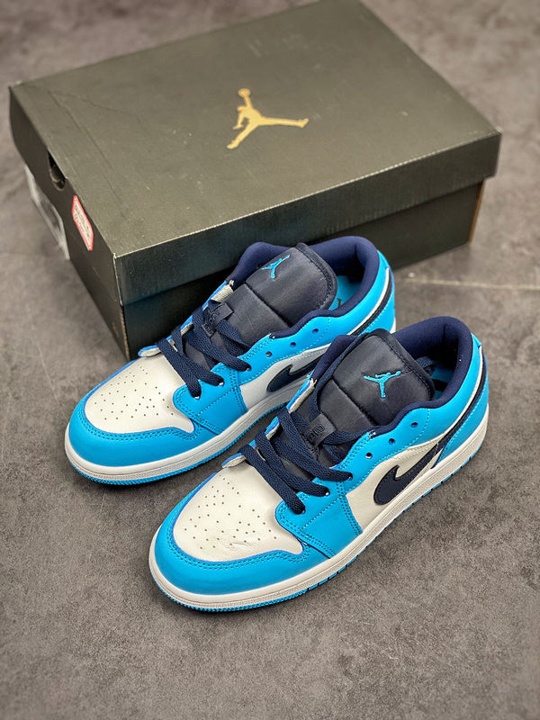 Nike Air Jordan 1 Low UNC White Blue Sneakers