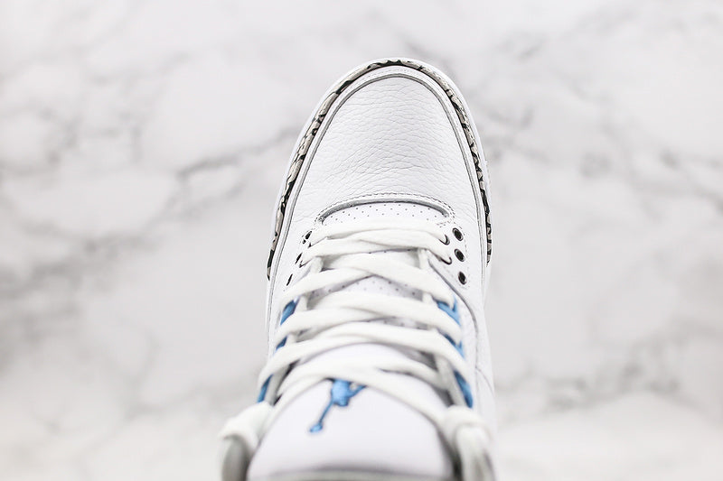 Nike Air Jordan 3 Retro Mid UNC Valor White Blue Sneakers
