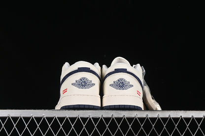 Nike Air Jordan 1 Low Supreme Blue White Sneakers