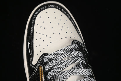 Nike Air Jordan 1 Low Travis Scott Fragment Design OG SP White Black Gold Sneakers