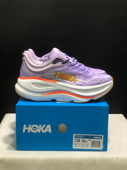 Hoka One One Bondi 9 Women's Comfortable Low-top Running Shoes Sneakers Light Purple