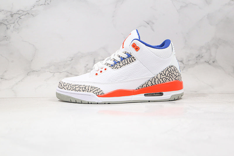 Nike Air Jordan 3 Retro Knicks OG III Orange Blue White Sneakers