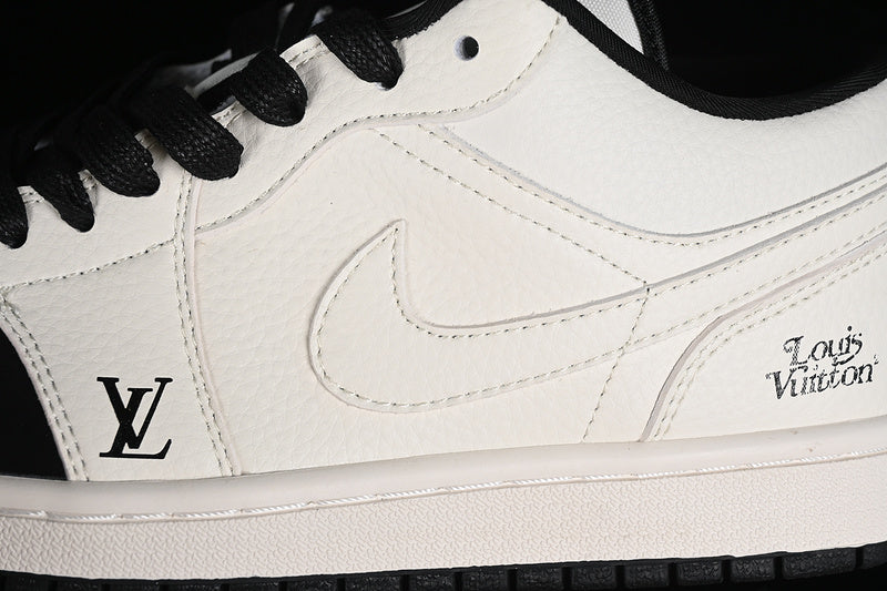 Nike Air Jordan 1 Low Louis Vuitton Black White Sneakers