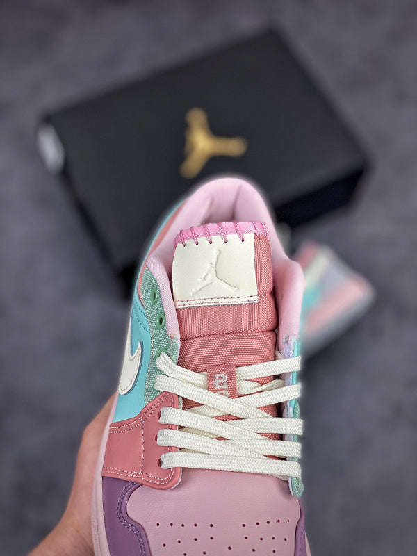 Nike Air Jordan 1 Low Easter Pastel Pink Blue Multicolour Sneakers