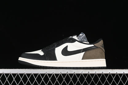 Nike Air Jordan 1 Low Mocha Black White Palomino Sneakers