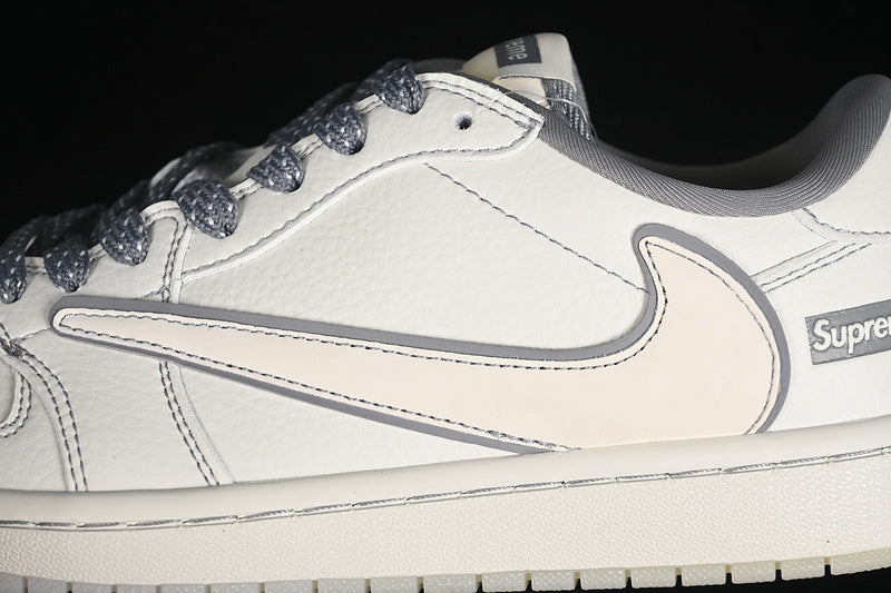 Nike Air Jordan 1 Low Travis Scott Fragment Design Supreme OG SP Grey White Sneakers