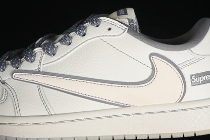 Nike Air Jordan 1 Low Travis Scott Fragment Design Supreme OG SP Grey White Sneakers