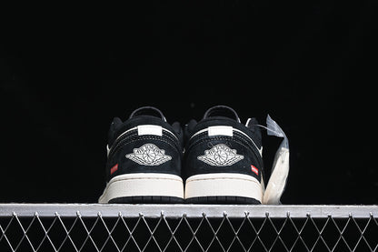 Nike Air Jordan 1 Low Supreme White Black Sneakers