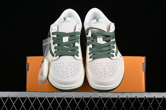 Nike Air Jordan 1 Low Travis Scott Fragment Design LV White Green Sneakers