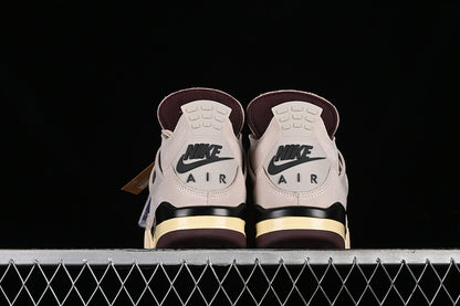 A Ma Maniere Nike Air Jordan 4 Retro Fossil Stone Pewter Burgundy Crush Sneakers
