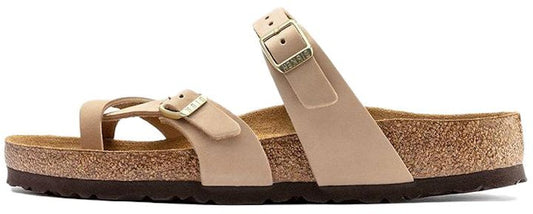 Birkenstock Mayari Soft Footbed Nubuck Leather 1022223 Sandcastle Sandals