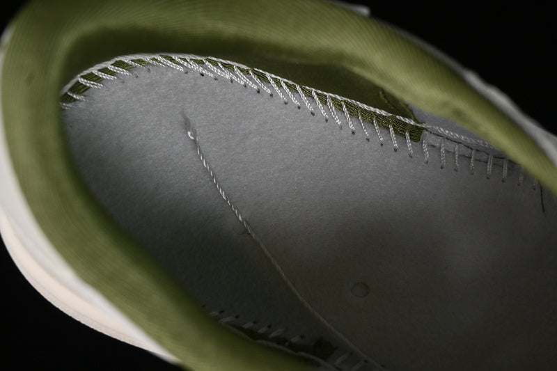 Nike Air Jordan 1 Low Off-White Travis Scott Fragment Design Green Sole White Green Sneakers